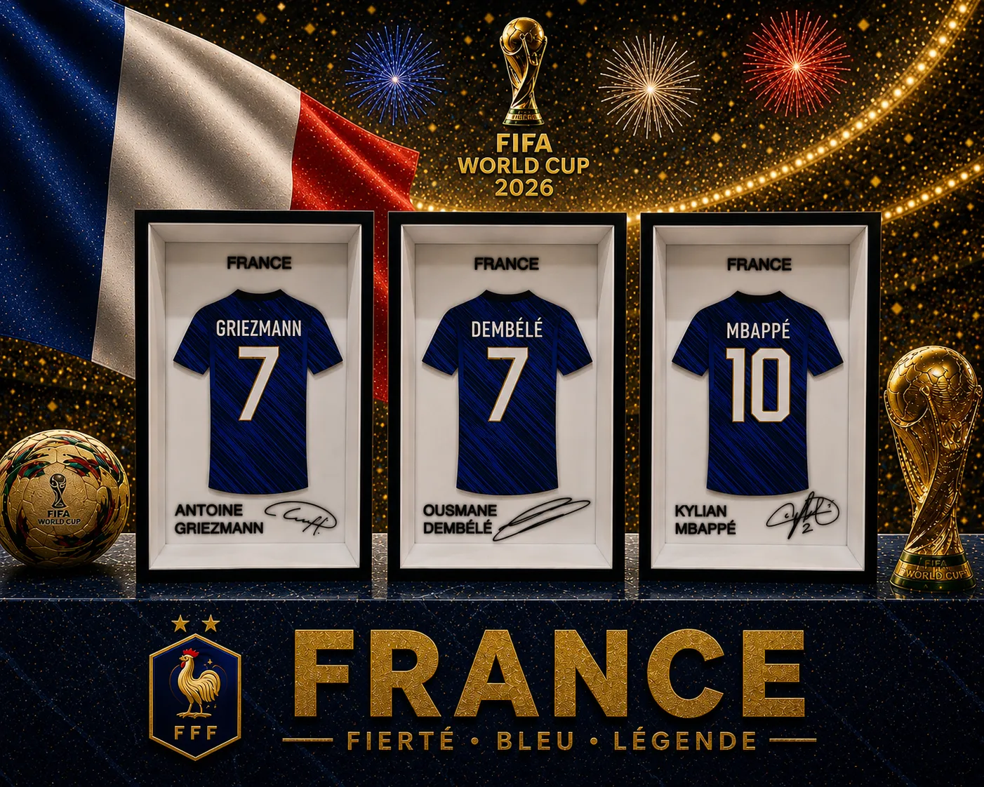 CUADROS CAMISETAS SELECCIÓN FRANCIA