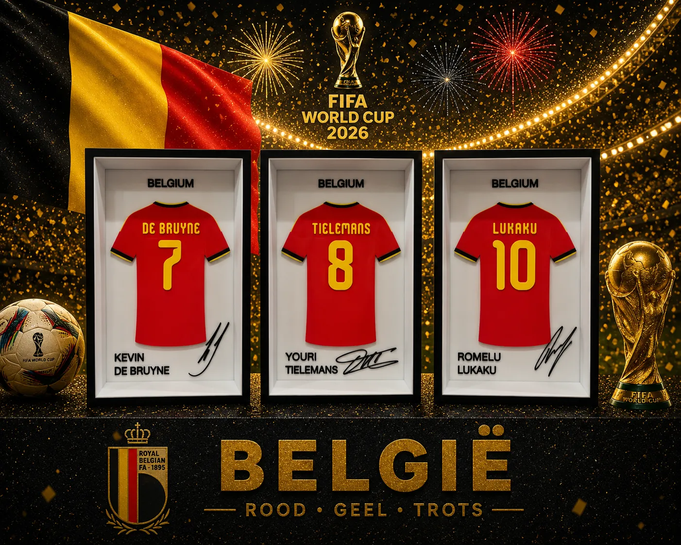 CUADROS CAMISETAS SELECCIÓN BELGICA